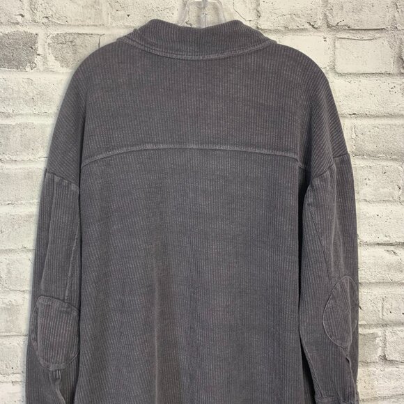 Anthropologie Pilcro Duster Jacket Oversized Long Button Up Gray Shacket - Picture 5 of 13